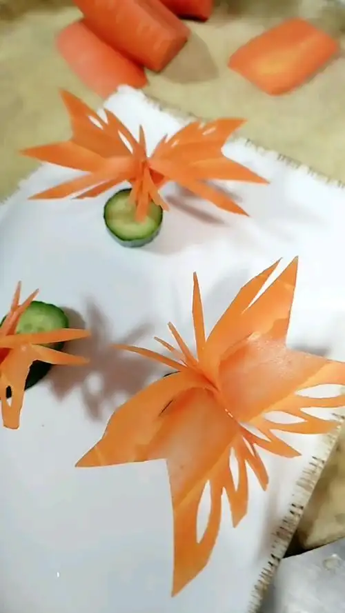 中国手艺人,胡萝卜蝴蝶教程