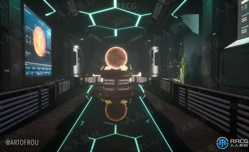a站画师andrea savchenko科幻逼真实验室场景角色3d画集
