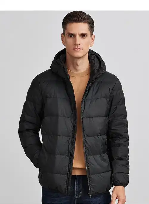 七匹狼羽绒服男轻薄新国标鸭绒夹克外套男防泼水防钻绒保暖防风衣男装