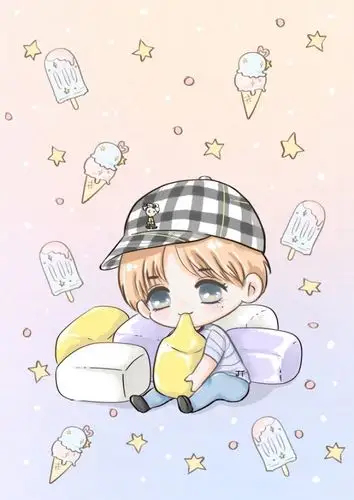 蔡徐坤手绘壁纸