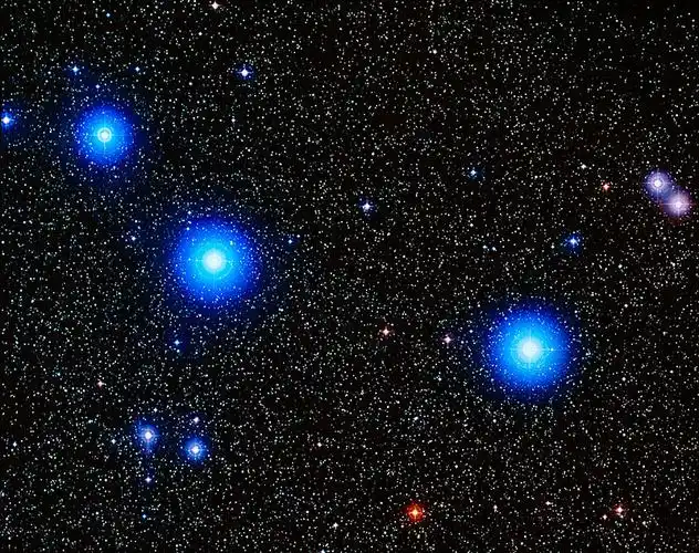 星,光学,图像,星座,北方,上面,左边,中心,三角洲,右边,靠近,南方,天空