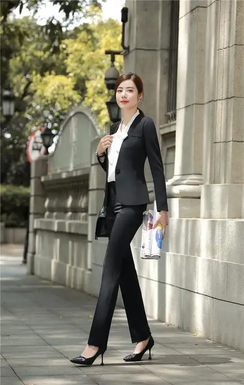 lx1872商务西装时尚职业装女套装ol气质修身白领工作服/一件代发