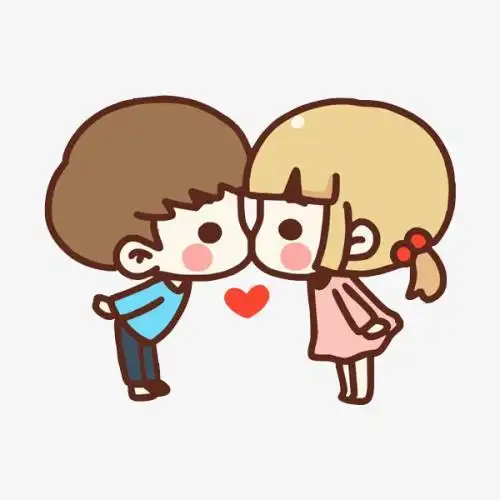 小孩亲嘴的情侣头像