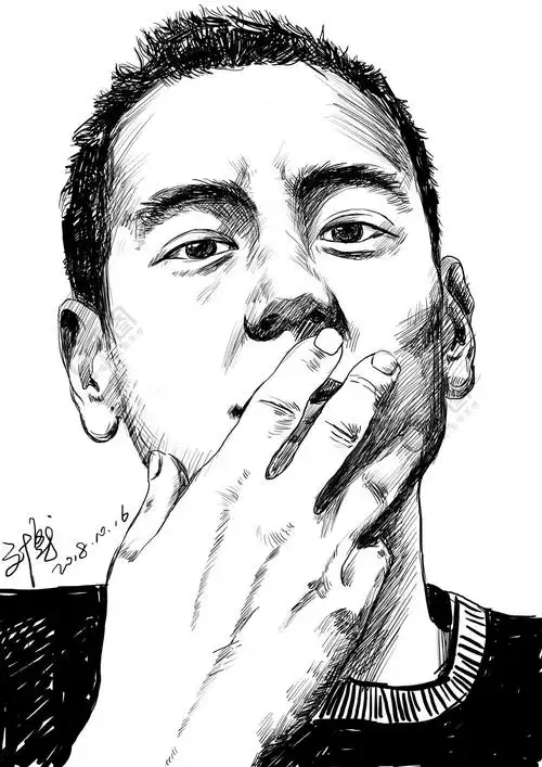 彭于晏插画头像设计