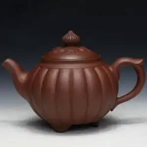 三脚葵花 实力派 技术员 周丽萍 原矿珍藏紫泥宜兴精品紫砂400cc