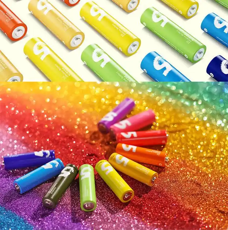 《小米彩虹电池5号7号10粒装碱性电池家用空调遥控器鼠标玩具干电池