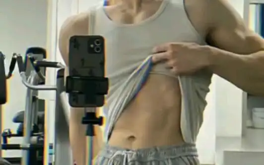 185 韩国灰裤子小哥|帅哥腹肌胸肌 体育生 男友 健身 型男肌肉 帅气