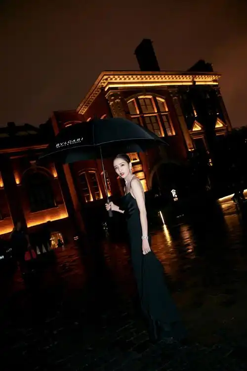 佟丽娅吊带黑裙性感优雅写真图片18