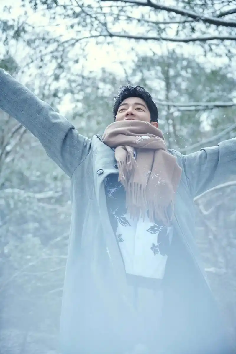 肖战冬至竹林大片 #冬至已至春归有期 #雪一落这里就美成了 - 抖音