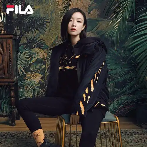 【倪妮同款】fila斐乐官方女子卫衣2021冬季新款潮流宽松套头衫