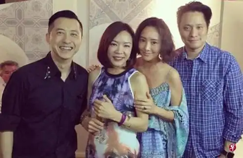 但因怀孕刚满三个月,尚未对外宣布,有别于哈林前妻伊能静执意要去美国