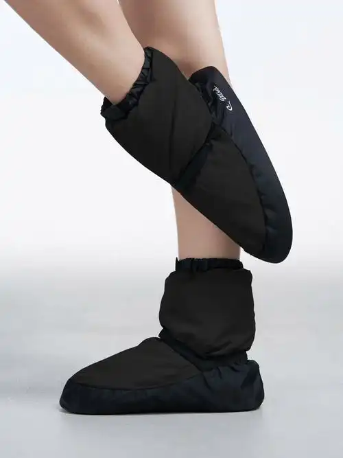 舞蹈保暖鞋 冬季舞蹈保暖鞋芭蕾舞蹈鞋热身练功鞋教师舞蹈棉鞋套短靴