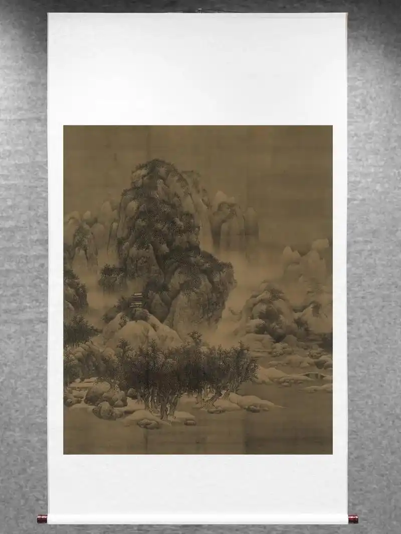 宋范宽雪景寒林图