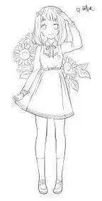 漫画少女简笔画全身步骤动漫人物简笔画手绘少女动漫女孩简笔画教程