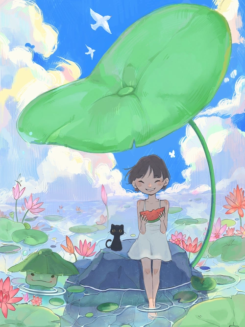 夏天的风|插画|商业插画|机智的晴多多 - 原创作品 - 站酷 (zcool)