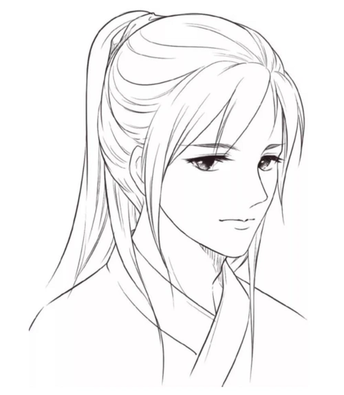 一组动漫线稿临摹素材简单易懂适合初学者