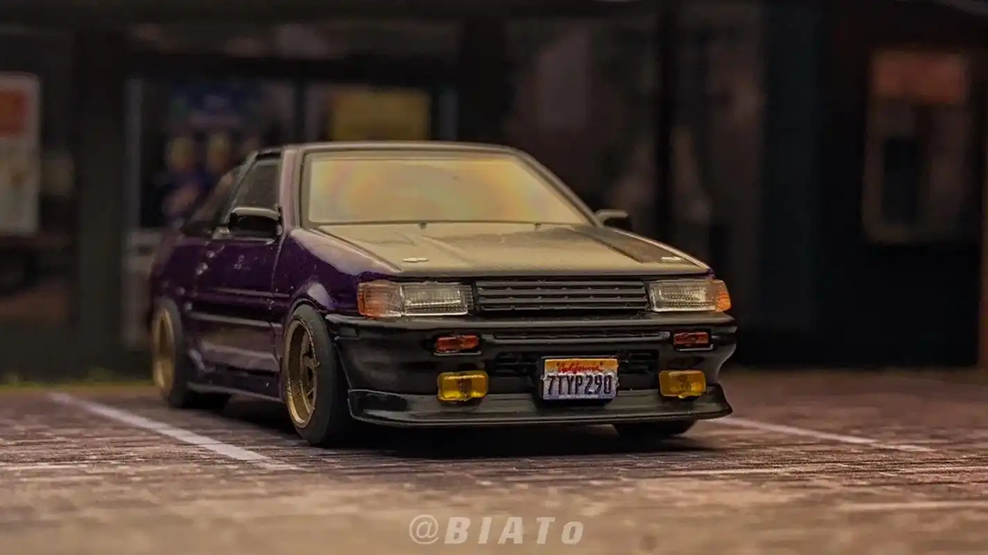 来自hj的ae86 levin 手上为数不多的紫色的小车 更 - 抖音