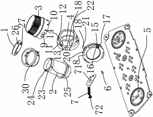 一种空调组件旋钮开关组件制造技术