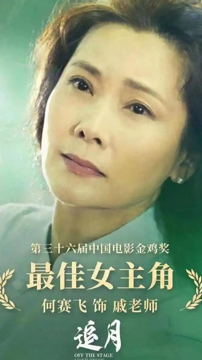 何赛飞凭借电影《追月》斩获了金鸡奖最佳女主角呢!