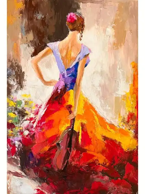 油画棒人物附简单步骤