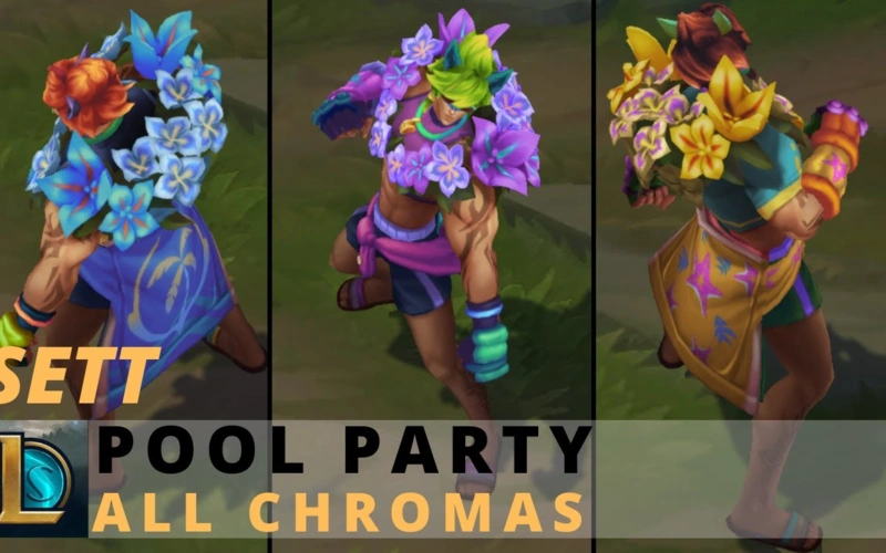 英雄联盟泳池派对瑟提炫彩皮肤预览