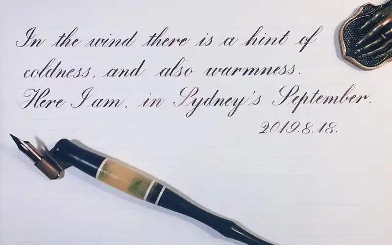 幽幽小舞英文书法日常vol5英文圆体字英文花体字er