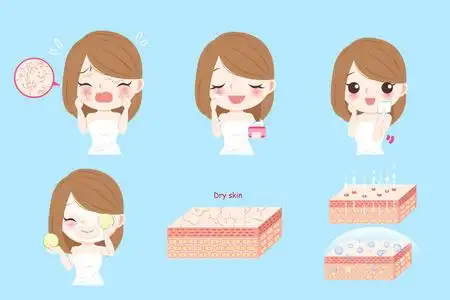 皮肤干燥的女人皮肤干燥的女人皮肤干燥的女人卡通女人皮肤干燥