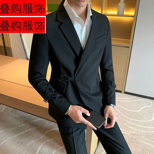 皇家马车(royalgharry)时尚新郎结婚礼服西装外套男感痞帅演出服装