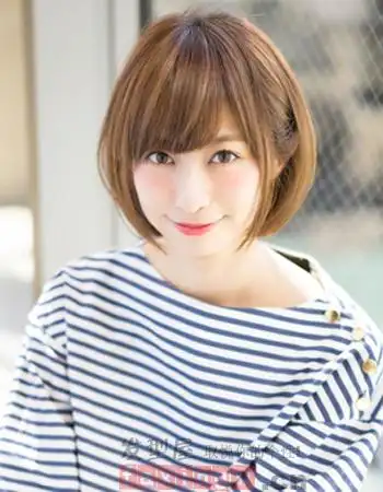 齐刘海内扣波波头  个性修颜魅力up-流行发型