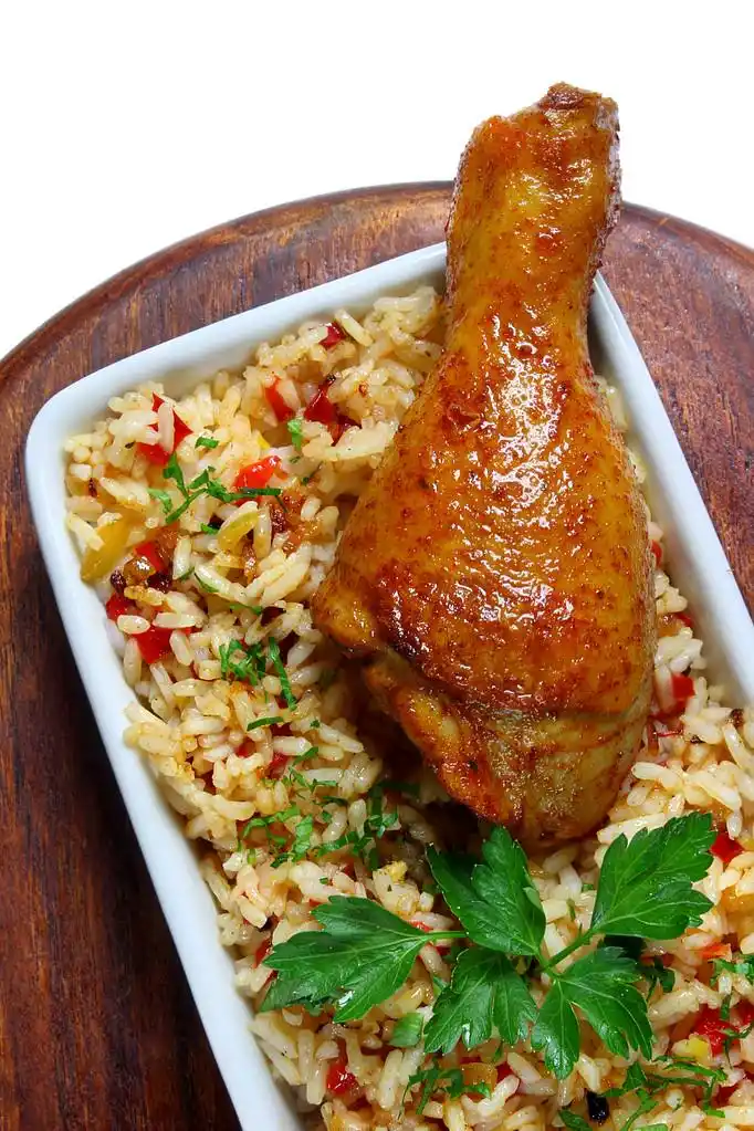 炸鸡腿饭,炸鸡腿饭