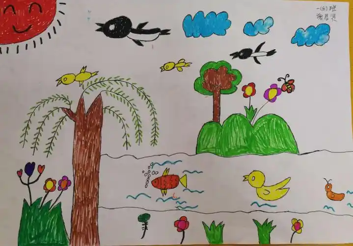 "美丽的春天"——思源实验学校一年级绘画比赛