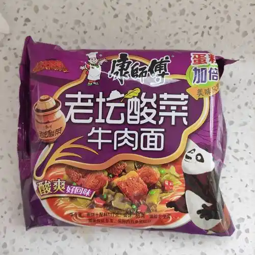 康师傅老坛酸菜牛肉面的热量和减肥功效