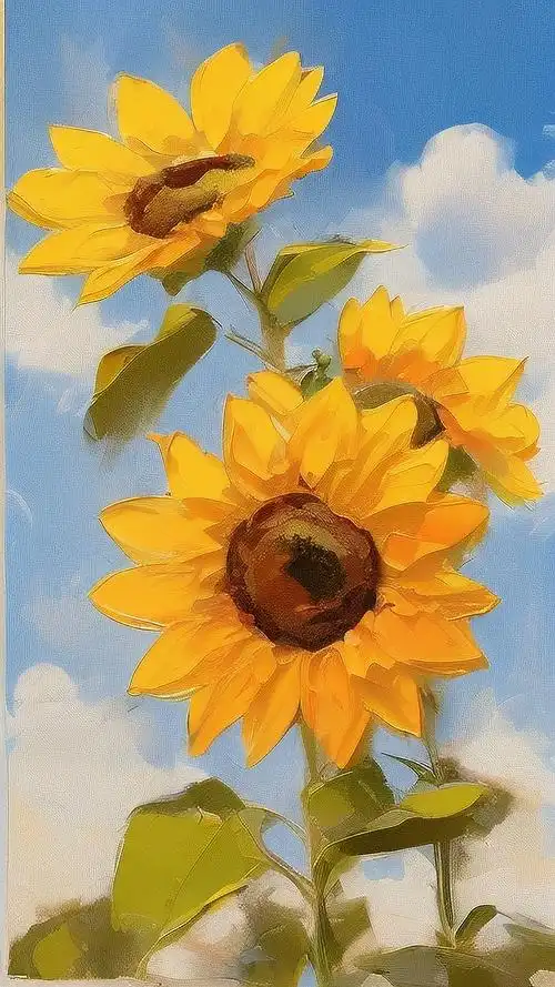 治愈壁纸高清🌻,感受向日葵的温暖与希望✨