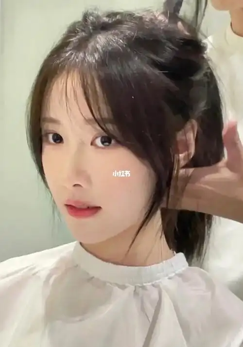 网红法式八字刘海法式八字刘海减龄瘦脸