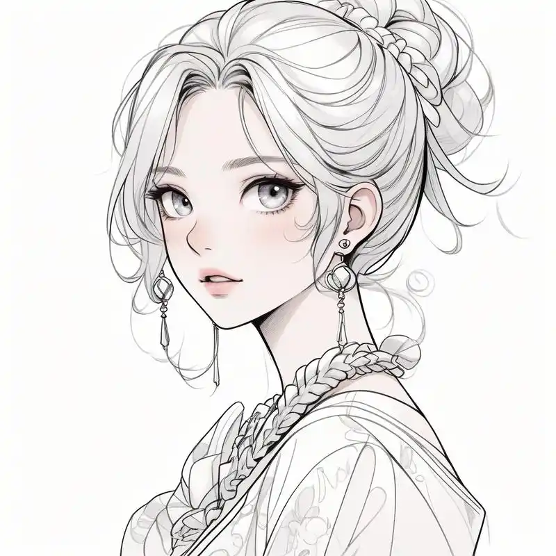 94二次元女生头像,动漫手绘风太绝啦!