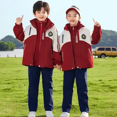 小学生校服运动会套装秋冬一年级班服儿童冲锋衣三件套幼儿园园服