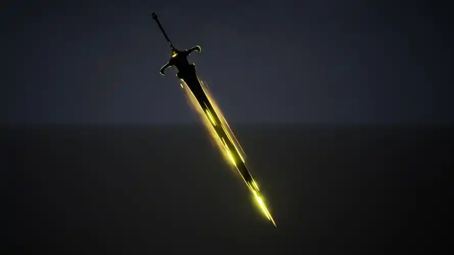 niagara附魔元素剑武器增益buff特效游戏模型 虚幻4 ue4 sword fx