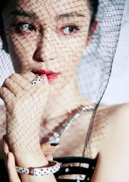 李冰冰古董高定大片释出黑色长裙优雅大气2