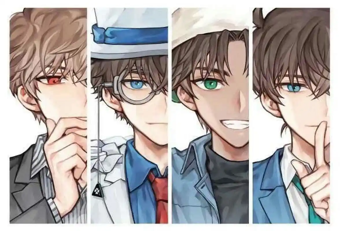 名侦探柯南# 四位男神,你选哪一个?基德抱走了!