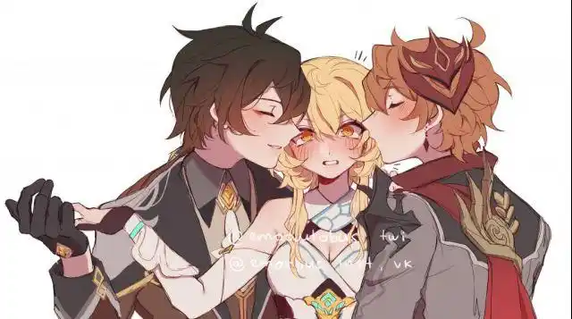 [同人搬运][bg向][钟离×荧×公子]水岩交融