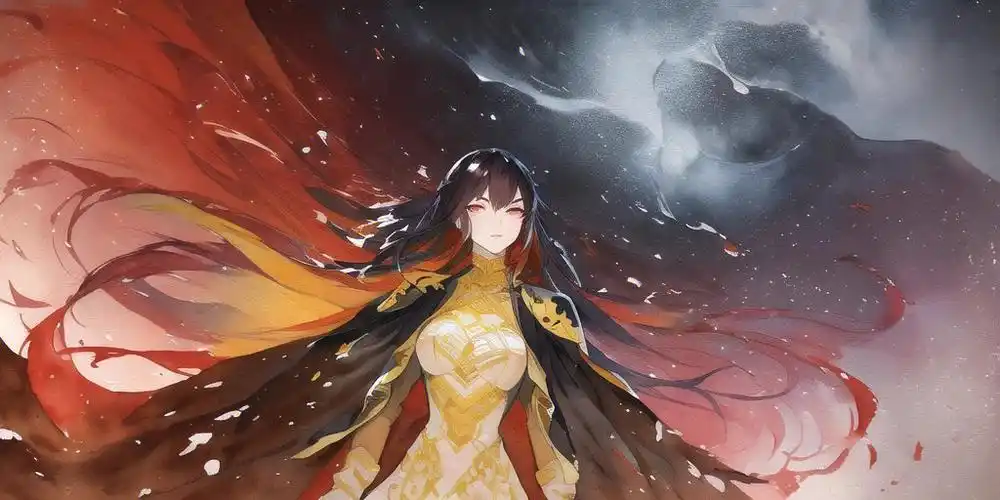 关键字:水墨,凤凰#ai绘画  #ai  #二次元  #凤凰 #二次元少女  #古风