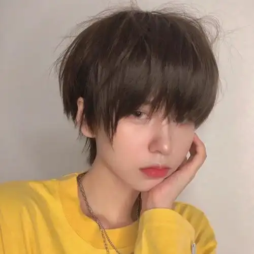 假发男生短发少年感假毛日系伪正太帅气蓬松逼真全头套式cos基佬