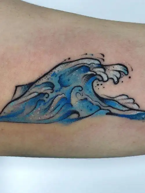 海浪_纹身图案手稿图片_三木的纹身作品集