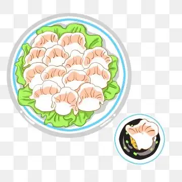 美食饺子 冬至饺子 一盘饺子 美食饺子, 美食饺子, 卡通一盘饺子