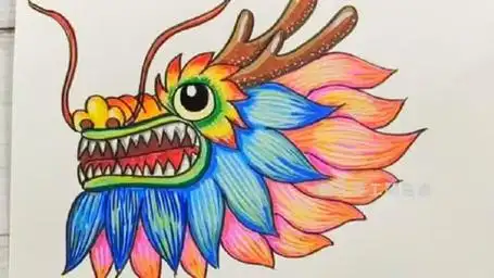 简笔画——"龙头" 简笔画