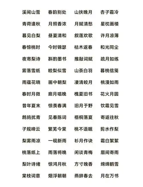 "四字游戏,微信昵称大赏"