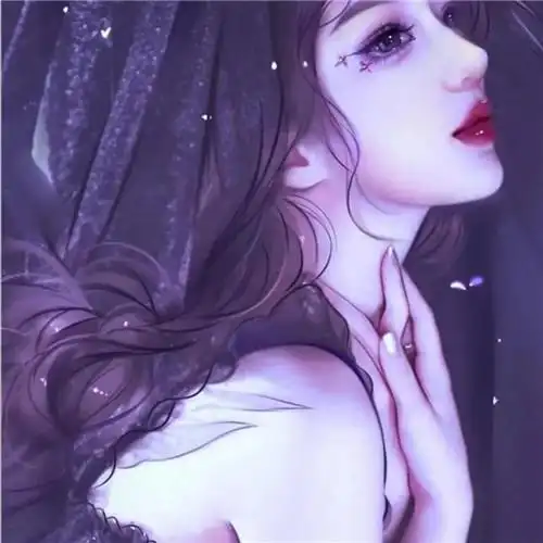 清新脱俗的手绘女子头像图片