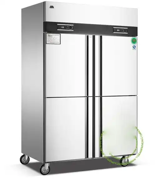 四门不锈钢双温餐厅厨房冰箱