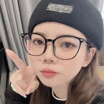 81001新款防蓝光眼镜框女款时尚大框平光镜男可配近视镜架批发