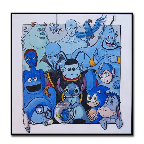 童年动漫动画片角色合集系列diy数字油画经典人物颜色分类装饰画